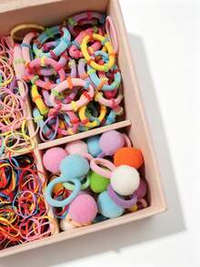 1158Pcs Girls Hair Accessories Set, Cute Bow Star Rhinestone Butterfly Hair Clips Elastic Hair Ties Heart Flower Mini Claws Daily Birthday Party Gift - Multicolor - View 8