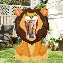 Jungle Theme Lion Photo Backdrop _ Carnival Circus Party Photography Background, Polyester Material, Suitable For Birthday And Gift - Jungle Lion - View 4