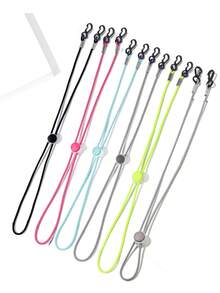 6Pcs Solid Color Elastic Glasses Chains, Adjustable Length Anti-Slip Eye Glasses Lanyards Straps For Men And Women, Comfortable Fashion Glasses Lanyard, Practical Anti-Lost Accessories For Daily Wearing, Cycling, Running And All Kinds Of Outdoor Sports - View 4
