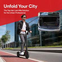 Electric Scooter350W Motor, 15-20 Miles Range, 19MPH Max Speed, 8.5-Inch Anti-Skid Solid Tyres, Dual Brake System, LED Lighting, Lightweight 33 LBS, Foldable Design. - CS-538 - View 6