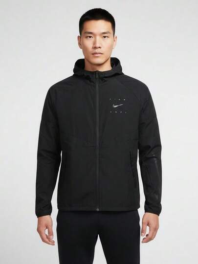 Nike Men's AS M NK UV RPL MILER FLASH JKT Woven Hooded Sports Jacket IF2164-010