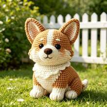 1pc Happy Corgi/Wheat Hamster/Duck/Penguin Crochet Kit (Unfinished, Simple Hand Crochet Required)! DIY Crochet Set For Beginners, Includes Step-By-Step Guide And English Instructions, Christmas Decoration Gift - DIY Crochet Kit - View 1