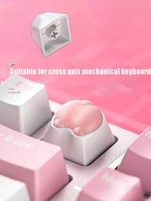 Cat Paw Shaped Stress Relief Keyboard With Cat Paw Keychain, Phone Charm And Mechanical Keyboard Clicking Sound, Suitable For Back To School Season And Teenagers To Relieve Stress, - View 5