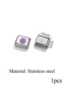 1 Piece Of Stainless Steel Star Shaped Circular Italian Module Watch Strap Pendant For DIYbracelet Making Kit - Watch Strap - View 11