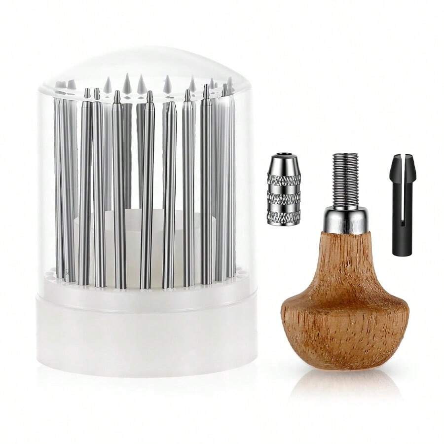 KLONKEE 1件/23件/24件 鑲嵌工具 23件裝白色珠飾盒套組,適用於寶石鑲嵌、珠寶設備工具、珠寶珠飾製作工具 - 彩色 - 查看 1