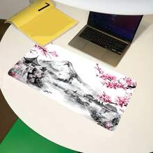Japanese-Style Cherry Blossom & Mountain XXL Mouse Pad (35.4 X 15.7 In) – Extended Desk Mat For Wireless Mouse & Keyboard; Features Smooth Edges And Non-Slip Base; Suitable For Office, Home, And Gaming Use - Mouse Pad - View 8