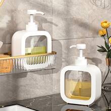 Transparent Hand Sanitizer Dispenser Bottle, Home Soap Dispenser, Shampoo Bottle Container, Press-Type Bathroom Shower Gel Bottle, Plastic Squeeze Lotion Dispenser Empty Bottle Refillable - Protective - Refillable Dispensing Bottles - View 8