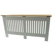 Gr8 Home Large White Wooden Radiator Cover MDF Slatted Grill Cabinet Display Shelf 152cm - Slatted - View 8