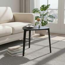 KIWI MOBLEKIT | Wooden And Metal Side Tables For Living Room Or Bedroom, Modern Functional Tables With Different Shapes And Heights, Fixed Or Folding Options For Home - Negra 48 公分 – 梯形 - 查看 4