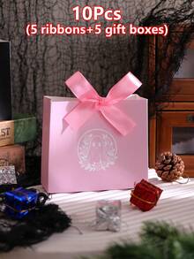 Halloween Ghost Gift Box With Ribbon, Trick Or Treat Packaging Bag, Birthday Holiday Party Supplies, Suitable For Restaurant, Cafe, Bakery, Dessert Shop, Baking, Halloween Party Decoration, Trick Or Treat Party Supplies - View 11