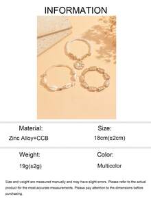 3pcs/Set Gelang Gaya Liburan Bohemian dengan Liontin Kerang dan Keong, Hiasan Manik-manik CCB, Perhiasan Tangan Wanita Modis, Cocok untuk Pemakaian Sehari-hari dan Liburan Pantai, Ukuran dan Bentuk CCB dan Keong Acak - MultiWarna - View 5