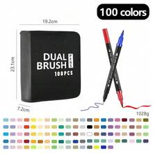 168/120/100/80/72/60/48/36pcs Dual Tip Marker Set, Washable, Non-Bleeding, Waterproof, Vibrant Colors, Professional Artist Markers, DIY Graffiti Painting Tools, Sketching Coloring Set, Perfect Art Collection Gift - Sets - View 9