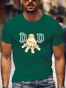 BEST DADA EVER T Shirt,Men's Preferred,Casual Short-Sleeve Design,Ideal Choice For Summer - 白色 - 查看 8