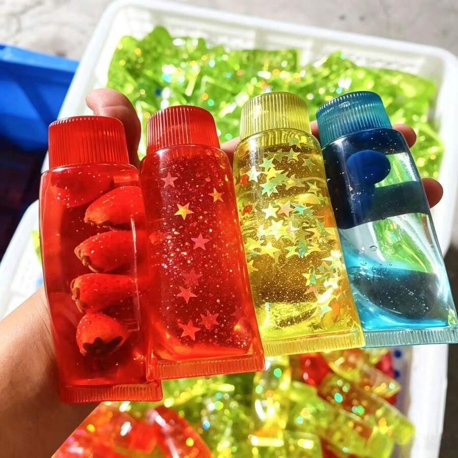 麥芽糖果醬管擠壓紓壓玩具，草莓與藍莓口味，模擬牙膏，可塑形慢回彈紓壓軟膠，適合兒童與青少年的惡搞玩具
