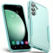 軍規手機保護殼，適用 Galaxy A06 A36 A26 A56 A25 A05 A35 A55 A14 A54 A33 A53 A71 A73 A17 S26 S25 S23 S22 S21 S26 Ultra S25 FE S24 Plus，裝甲防護殼 - 純綠色 - 查看 1