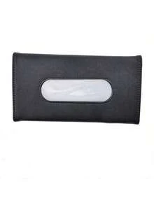 1pc PU Car Sunshade Makeup Pad Swab Storage Box, Car Tissue Holder, Portable Car Tissue Box - A - View 8