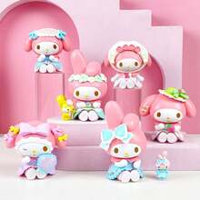 Sanrio 盲盒 My Melody 茶會搖搖馬神秘系列，粉色可愛動漫風角色，柔和配色，附多件配件，適合桌面裝飾與展示，收藏級動漫公仔盲盒 - 彩色 - 查看 4