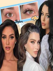 252 Clusters D Curl Natural False Eyelashes Lash Cluster Set 9-16mm With Natural Lash Clusters D Curl - DIY Lash Extension Kit Single Lash Cluster Set Thin Invisible Lash Band - D - 查看 3