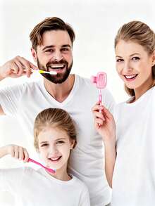 5‑Pack Multi‑Color Transparent Snap‑On Design Transparent Plastic Dust‑Proof Hygienic Portable Toothbrush Head Protective Covers For Travel, Bathroom And Daily Use - Multicolor - View 5