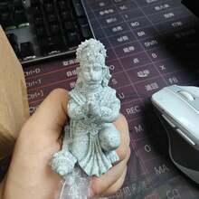 青銅色哈奴曼神像雕像，樹脂材質，居家裝飾，客廳辦公室裝飾，桌面擺飾，汽車裝飾 - 砂岩猴神 - 查看 10