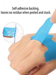 5pcs Double-Strap Asymmetrical Finger Wrap, Elastic Support, Finger Protection, Comfortable Muscle Power Tape, Pre-Curved Finger Bandage, Lightweight Support, Breathable Polyester Fiber, Anti-Slip And Anti-Wrinkle - A - 查看 5
