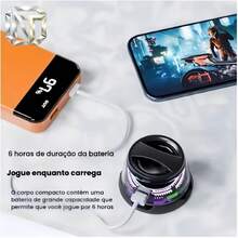 KIT 2 Caixa de Som Bluetooth Magnética G200 - Sem Fio, Portátil Mini para Telefone - Branco - Visão 10