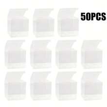 Set Of 5/10/50/100 Transparent Gift Boxes – Modern Clear PVC Boxes For Gifts And Parties - Transparent - View 11