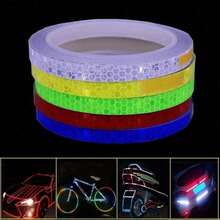 1cm*8m Reflective Tape Vehicle Warning Sticker Reflective Film Protective Tape Strip Film Suitable For Trucks Cars Motorcycles - Multicolor - View 4