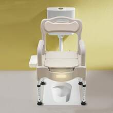 Heavy Duty Height Adjustable Bath Seat Commode Toilet Chair 250kg Adult Senior - Grey White - View 3