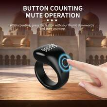 Cincin Penghitung Doa Pintar dengan 3 Ukuran Cincin yang Dapat Diganti, Cincin Penghitung Jari Bluetooth, Tahan Air IP67 - View 9