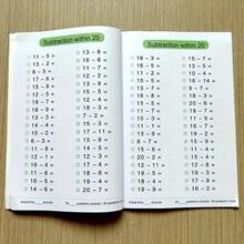 Livre d'exercices d'addition et de soustraction de 10 à 100. Chaque livre de matériel pédagogique contient 64 pages et convient à diverses étapes d'addition et de soustraction jusqu'à 100 pour l'entraînement au calcul mental. - Multicolore - Voir 7