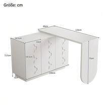Desk, Rotating L-Shaped Corner Computer Desk, Office Desk, Dressing Table, White 110 Cm - 白色 - 查看 5