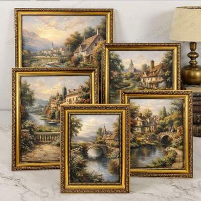 Baroque Style Gold Picture Frame – Exquisite Printed Gold Surface, Vintage Antique Style Wooden Frame, Multiple Sizes Available – Classic Home Decor, Gallery Wall Art, Living Room, Bedroom Decoration, Durable And Easy To Hang, Perfect Gift Choice