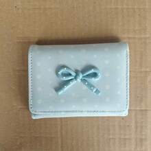 1个高品质心形波点蝴蝶结装饰女士钱包，时尚多功能零钱包和卡包，购物旅行的时尚百搭单品 - 彩色 - 查看 11