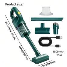 Rechargeable Wireless Handheld Vacuum Cleaner - Powerful Suction Cyclone Design, Multi-Functional Cleaning Tool For Home, Car And Office, USB Charging, Multi-Functional Cleaning Tool | Stylish Vacuum Cleaner | High Suction Vacuum Cleaner - Multicolor - View 3