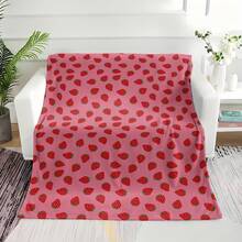 Aemicion Weighted Blanket Queen Size 20 Lbs 60x80 Inches,Ultra Soft Comfortable Fluffy Sherpa Weighted Blankets For Adults,Cute Pink Strawberry Heavy Blanket As Gift For Women,Machine Washable.Jpg - 如圖所示 - 查看 6