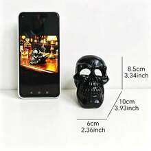 Cenicero con forma de calavera, regalo único para hombres, accesorio de decoración para bar y cafetería, estilo oscuro - 1 pieza - Ver 3