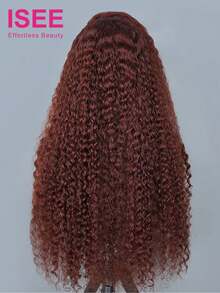 ISEE Hair Wear Go Glueless Reddish Brown Color Water Wave 7*5 Lace Closure Wig 180% Density Real Human Hair 16-28 Inch Wig Preplucked Bleached Knots Easy To Wear For Beginners Daily Use For Women - S33 - View 5