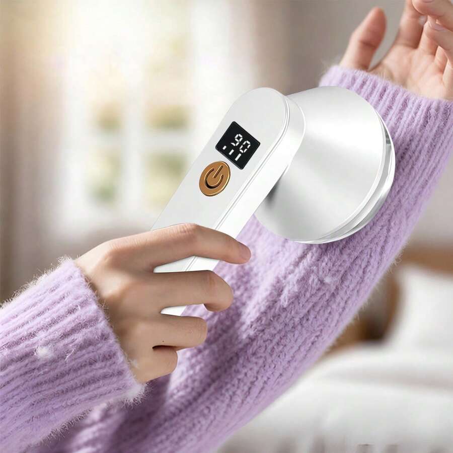 مزيل الوبر الكهربائي، ماكينة حلاقة الأقمشة وقص الوبر، بتصميم شفرة مزدوجة، محمول وسهل التنظيف، مثالي للاستخدام المنزلي أو في الشقة. - متعدد الألوان - مشاهدة 1