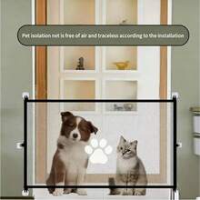 No-Drill Pet Isolation Net, Dog Barrier For Home Protection, Transparent And Stable, Super Easy Installation - Black - View 9