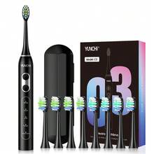 YUNCHI Adult Electric Toothbrush, Soft Bristles Deep Cleaning, 5 Cleaning Modes, 2-Minute Smart Timer With 30-Second Interval Reminder, Type-C Charging, 55-Day Battery Life, 8 Replacement Brush Heads And 1 Travel Storage Case, Suitable For Home And Travel Use - Multicolor - View 13