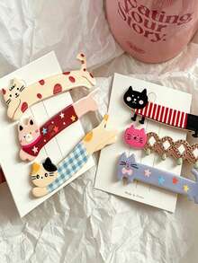 Cute Cartoon Girl Animal Hair Clips, Suitable For Daily Wear And Vacation Use - Multicolor - View 5