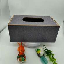 Caja de pañuelos de madera, estilo de lujo de alta gama, para mesa de centro de la sala de estar, hotel, restaurante, decoración del hogar, dispensador de pañuelos de almacenamiento de alto valor - Gris Oscuro - Ver 6