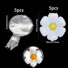 10pcs 18-Inch Bobo Ball Daisy Foil Balloon Set, Suitable For Birthday, Wedding, Baby Shower And Party Photo Booth Decoration - View 5