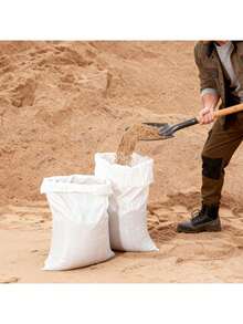 Empty Sandbags, Packs 16x 26 In, Heavy Duty Sand Bags Sacks With Ties, 50lb Capacity Woven Polypropylene Sandbags, Tear-Resistant Resistant Sand Bags Flood Barrier - Default - View 2