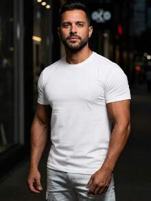 American Ribbed Fitted Shirt Gringa Slim T-Shirt - Blanco - Ver 2