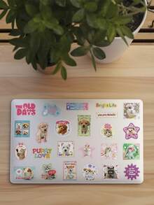 50pcs Japanese Animals Stickers For Laptop Storage Case, Scrapbook, Skateboard, Guitar Decor Diy Transparent Stickers - Japanese Animals - View 4