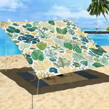 1 pieza Vela de sombra solar cuadrada con estampado geométrico de girasol fresco, adecuada para patio pequeño, piscina, área de ocio al aire libre de villa. Sombrilla de playa, tela de sombra solar para exteriores, toldo de playa, tienda de playa, sombra solar para patio, cenador al aire libre, cenador - Bohemia C - Ver 6