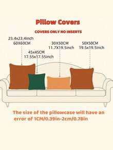 1pc Autumn Thanksgiving Minimalist Pumpkin Throw Pillow Cover, Orange Velvet With White Line Drawn Pumpkin Pattern Square Decor Cushion Case For Living Room Sofa Bed Holiday Party, Pillow Insert Not Included - Brown - View 8