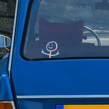 Funny  Stick Figure Car Decal, Humorous Reflective Sticker - Multicolor - View 6